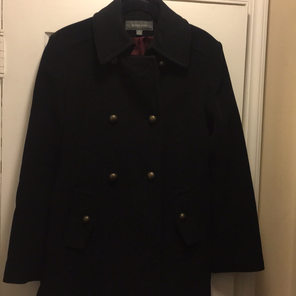Liz Claiborne Black Peacoat