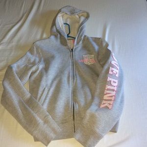 VS pink grey hoodie
