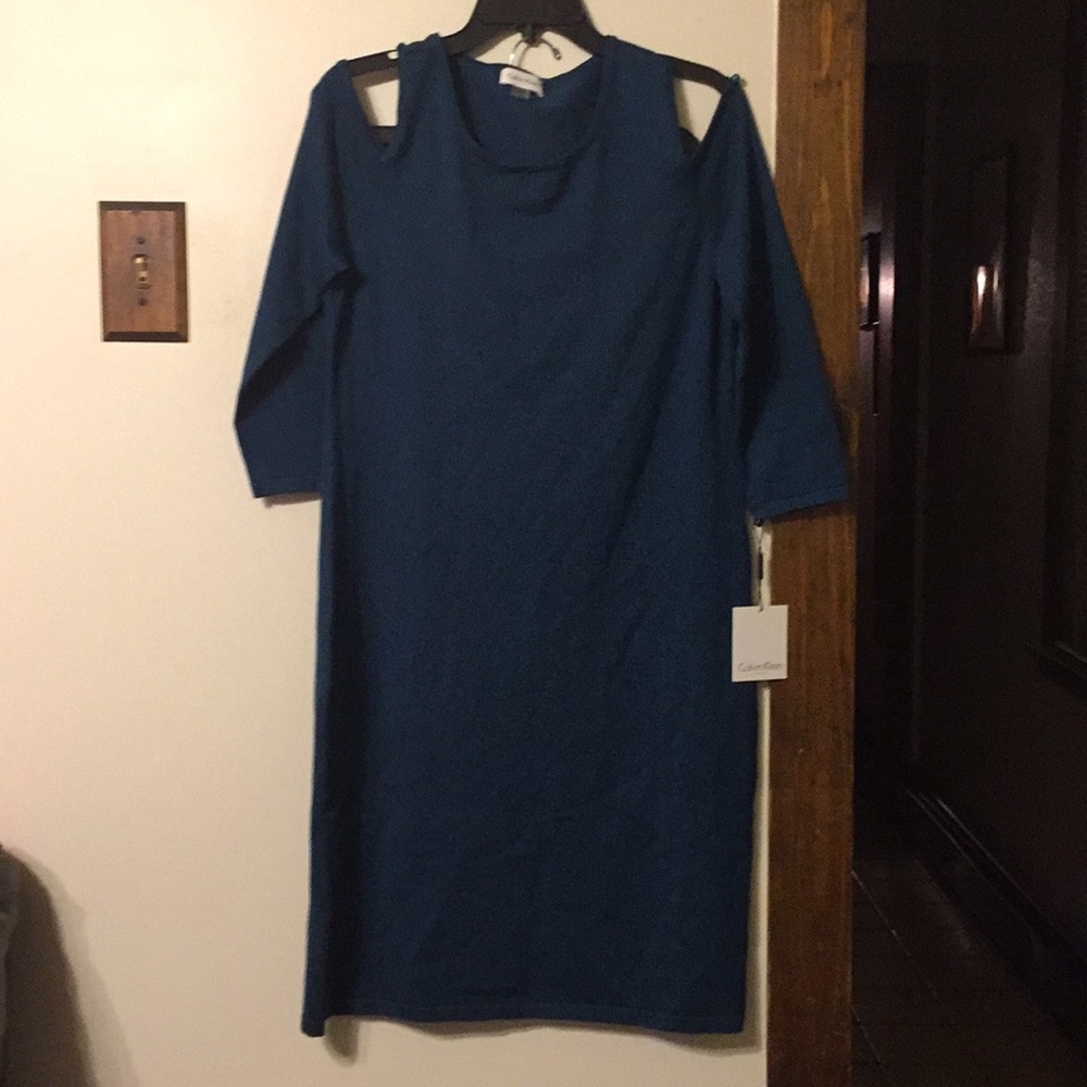 Hunter Green Calvin Klein knit dress size Large