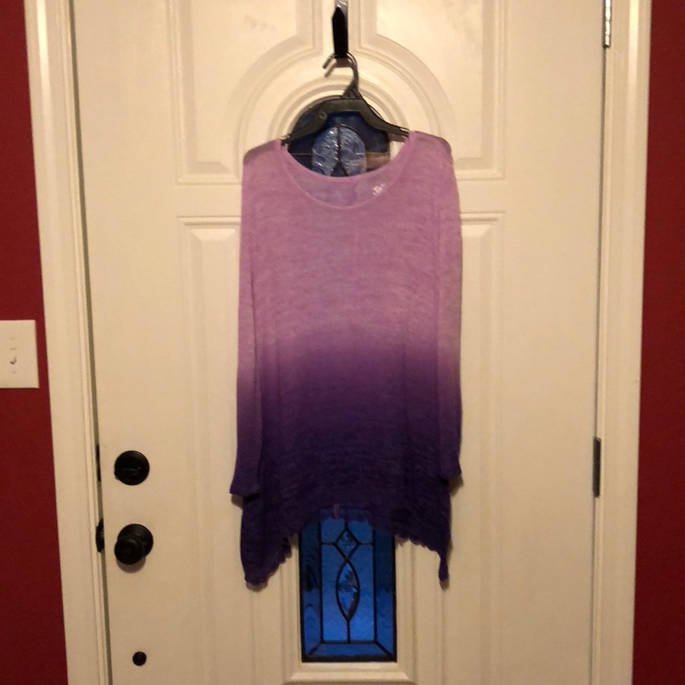 Purple ombré justice sweater size 20