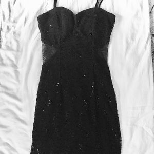 Black sequence dress