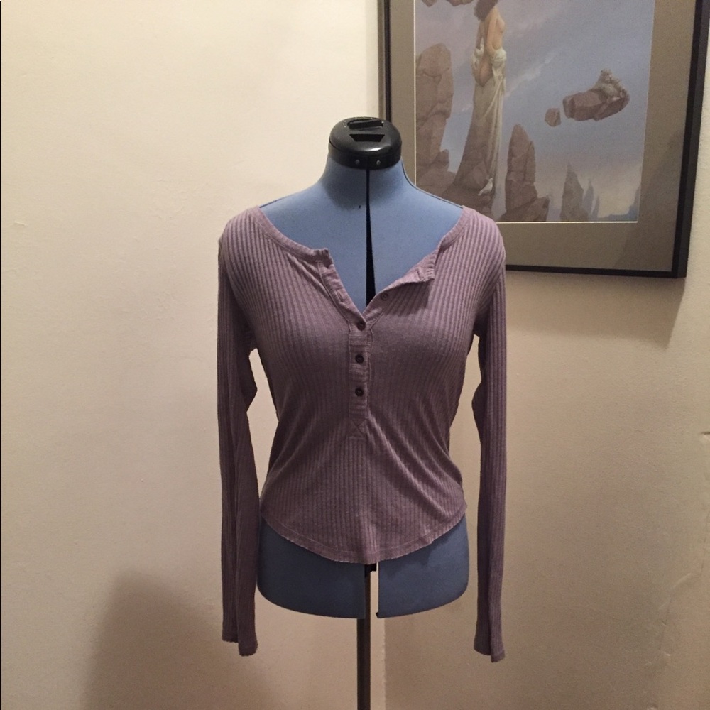 Lilac purple Henley top