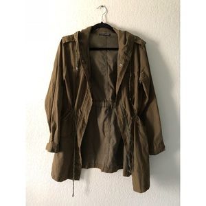 Brandy Melville Green Drawstring Waist Jacket