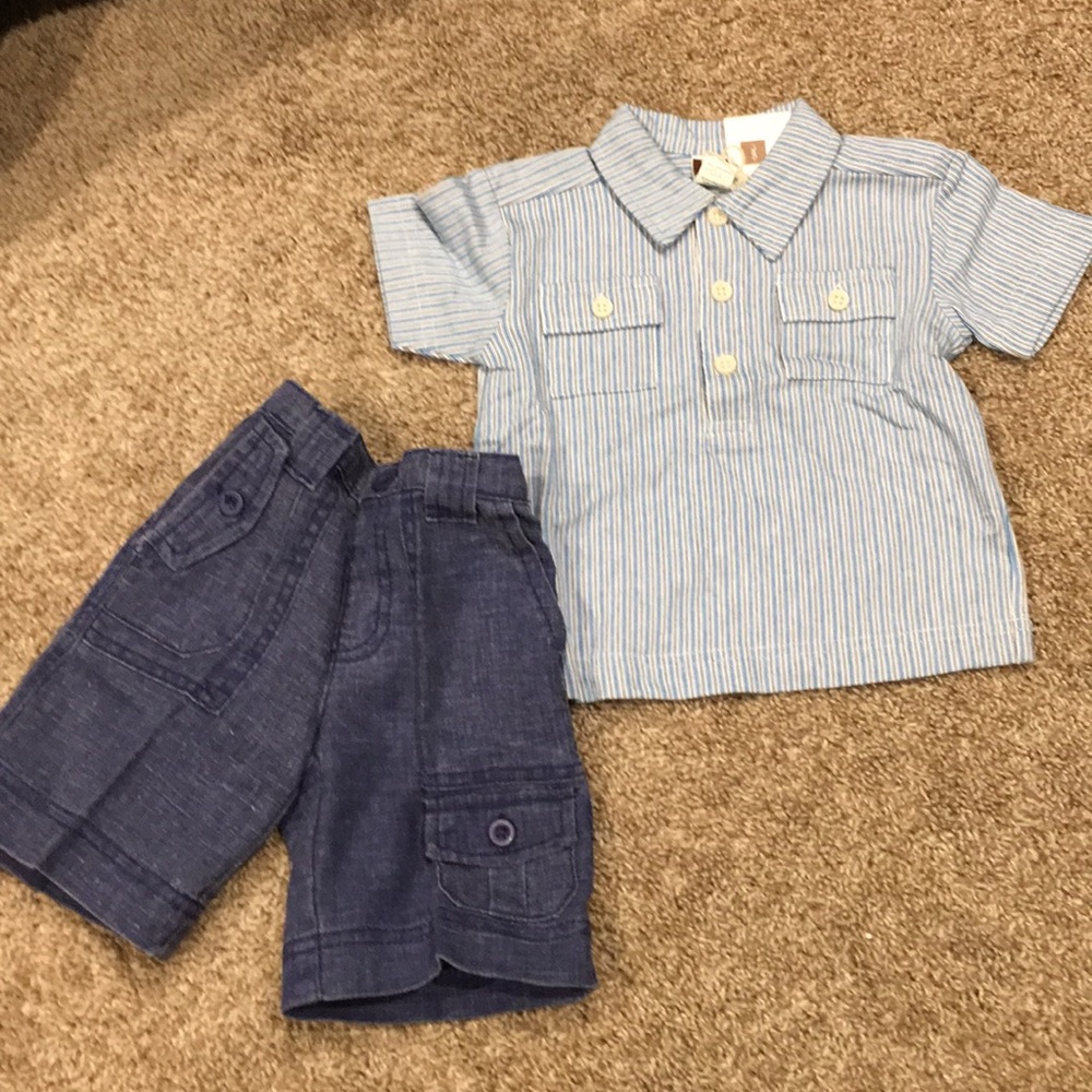 2 piece matching polo shirt set