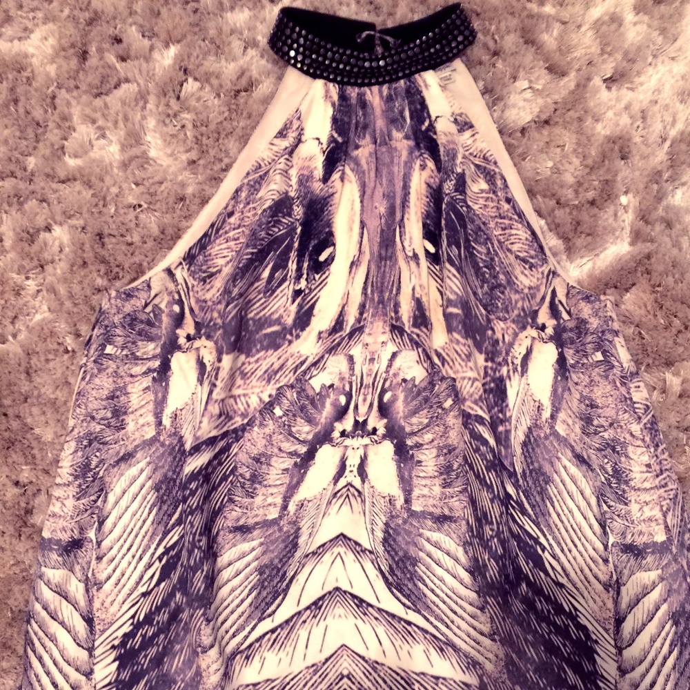 Haute Hippie "Freebird" Sleeveless Halter Top