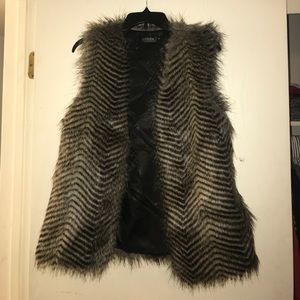 Faux fur vest