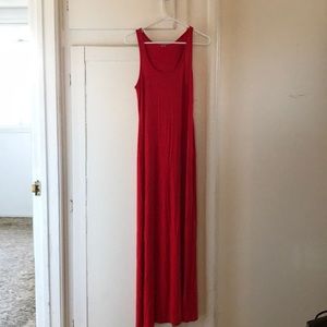 Red maxi dress