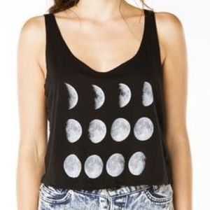 Brandy Melville Moon Phases Cropped Tank