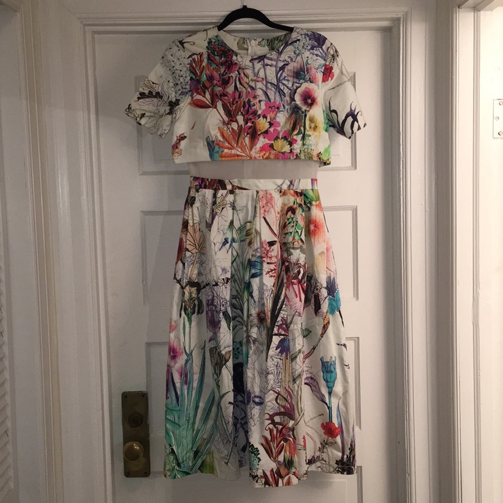 Hand Painted 2 piece Style tea dress! Never worn!