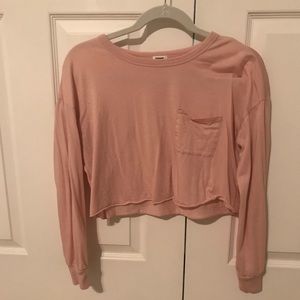 Pink cropped tee