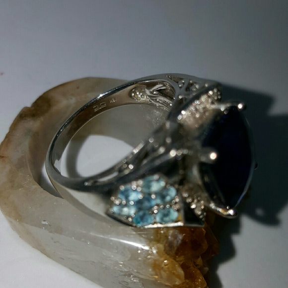 Raquel Welch Jewelry Raquel Welch Synthetic Sapphire Diamond 8kt