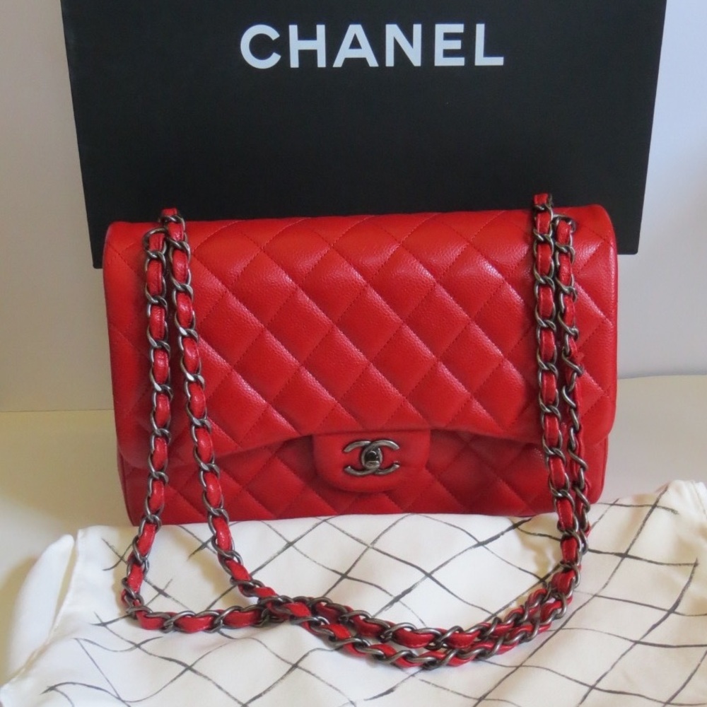 ✨SOLD✨⛔️NO TRADES⛔️Chanel Jumbo double flap quilted bag
