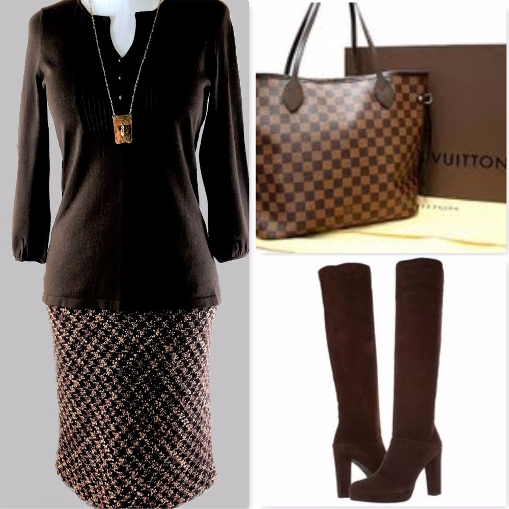 Ann Taylor *LOFT* wool blend pencil skirt in EUC