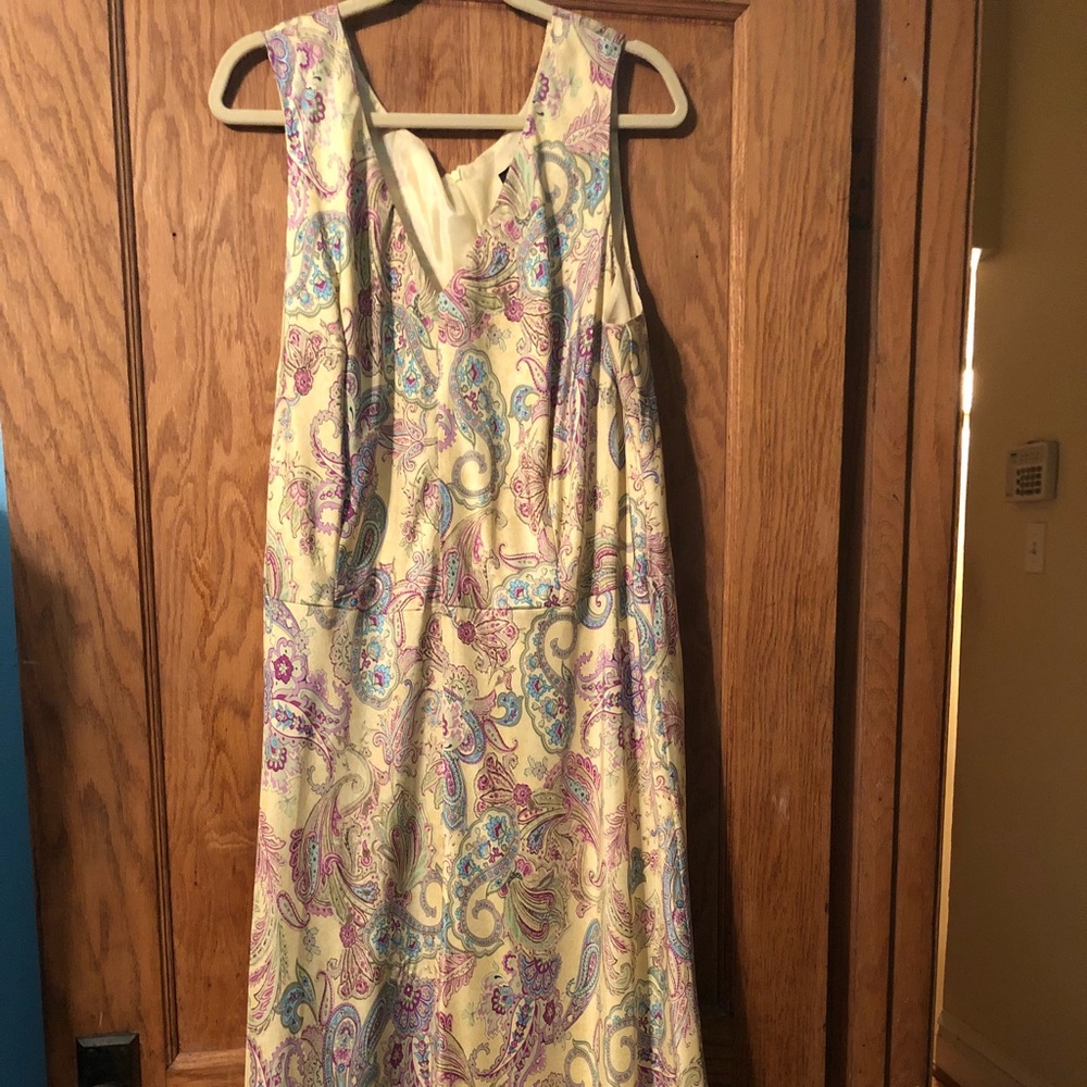 ROBBIE BEE plus sized V lined 100% silk dress