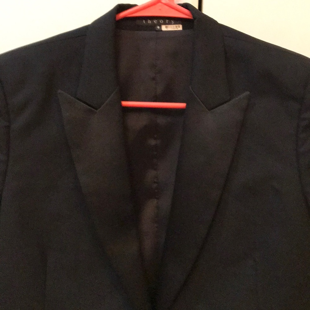 Theory Wool Tuxedo Blazer Size 8