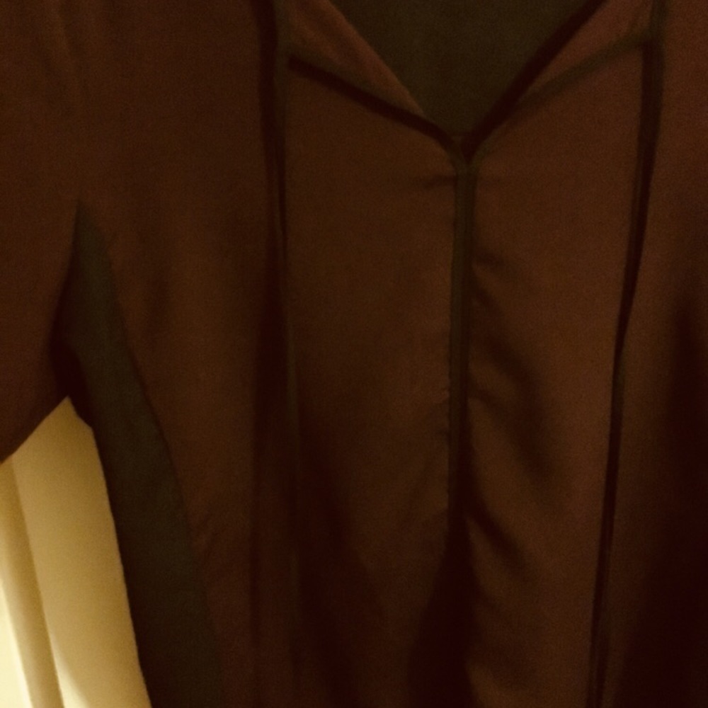 Like New NY&Co Burgundy and Black Dress Top