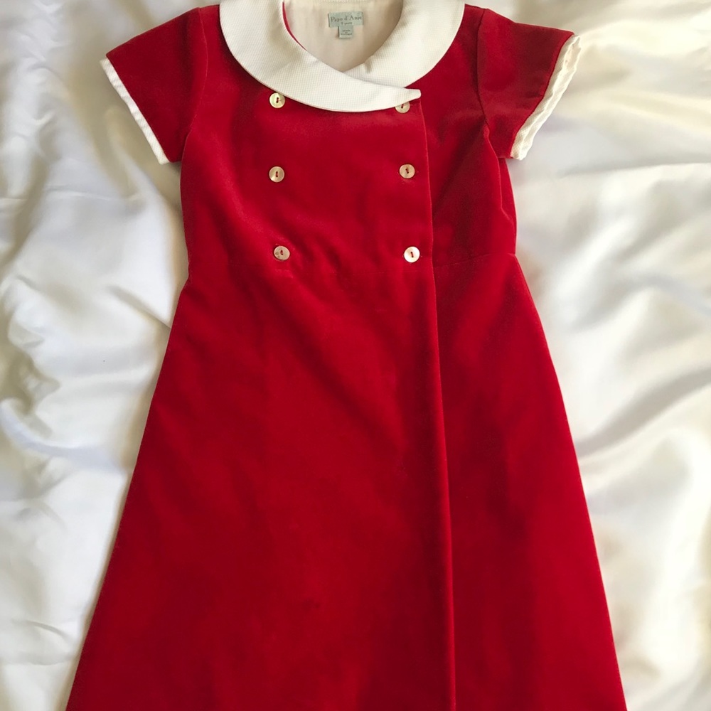 Papo D’Anjo Girls Red Velvet Party Dress 8