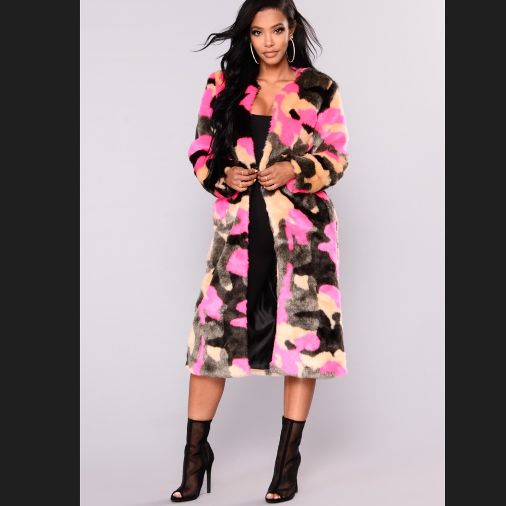 In Command Faux Fur Coat - Picture 2 of 5