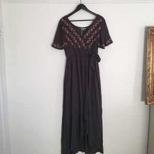 The Parkland Embroidered Wrap Dress