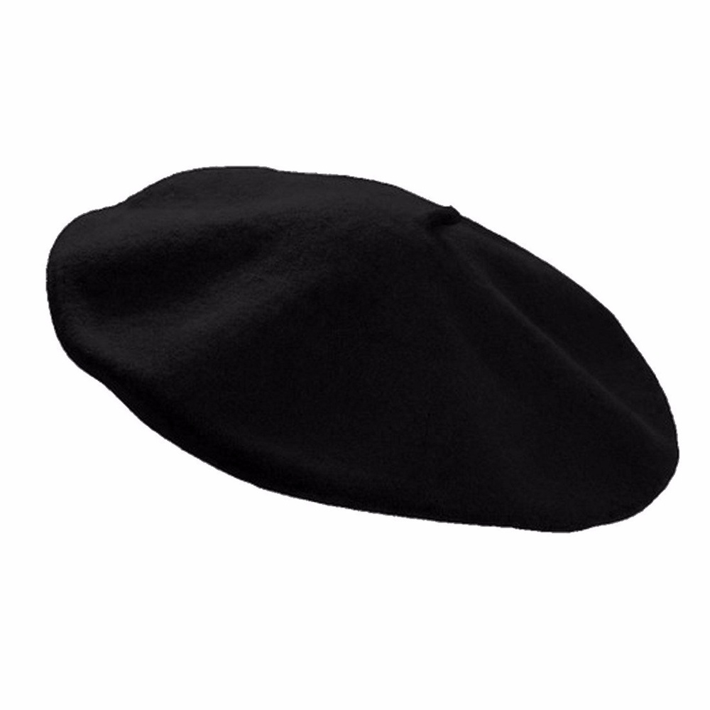 Wool "Contessa" Black Beret - Picture 2 of 2