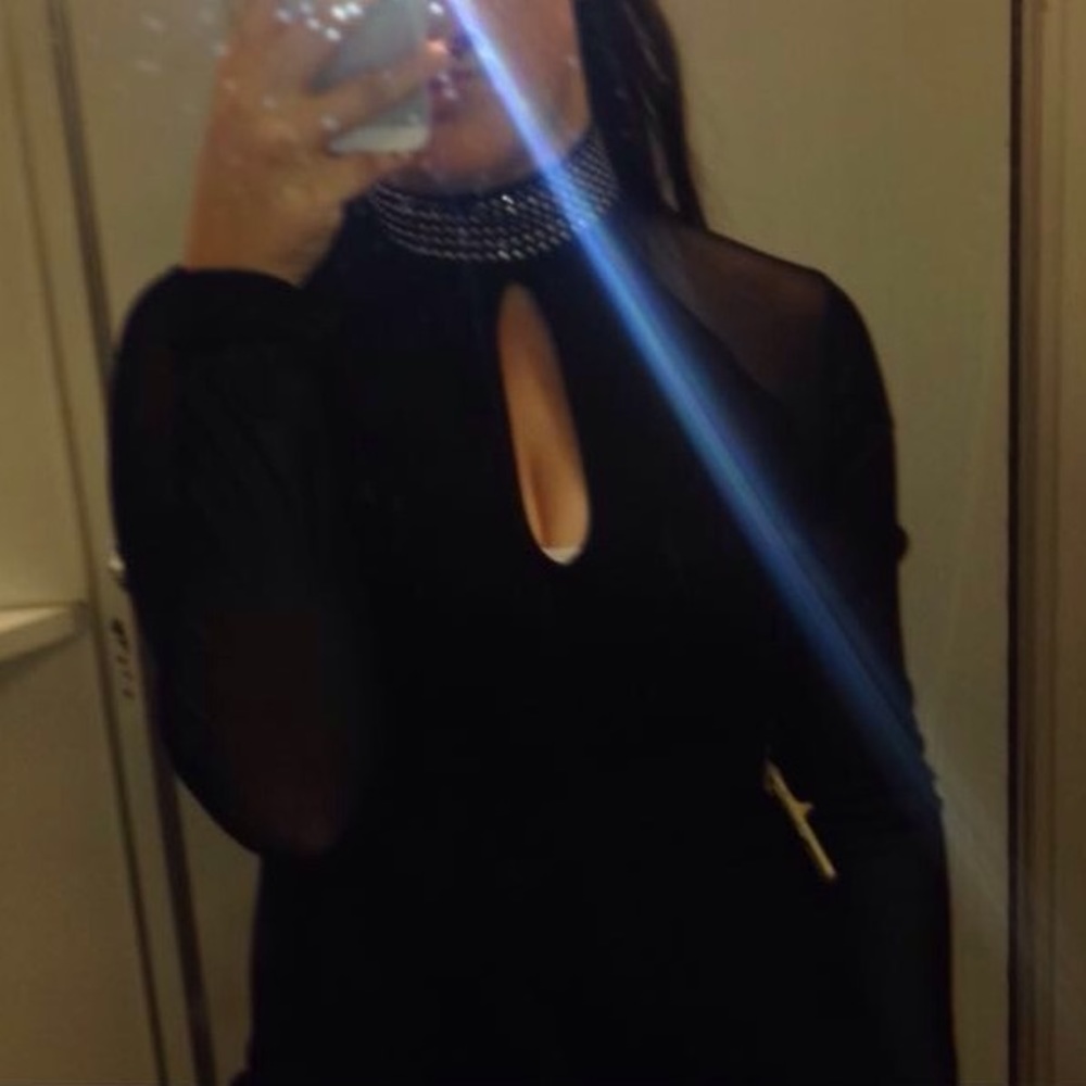 Black formal fitted dress