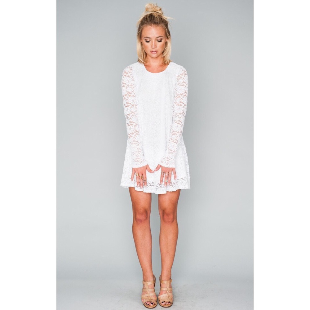 SHOW ME YOUR MUMU white lace babydoll dress