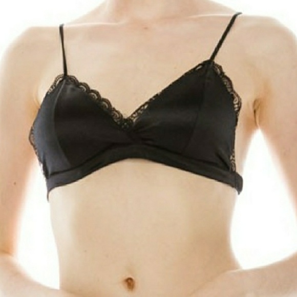 🖤 Black Satin Bralette - Picture 3 of 4