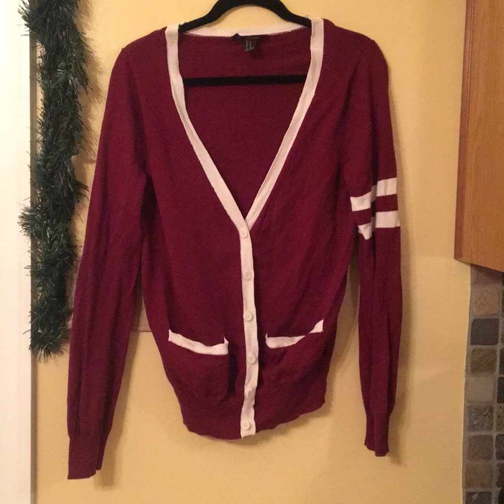 Varsity style cardigan