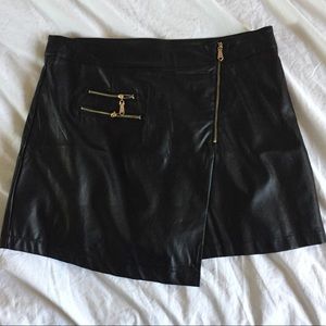 Faux Leather Black Skirt
