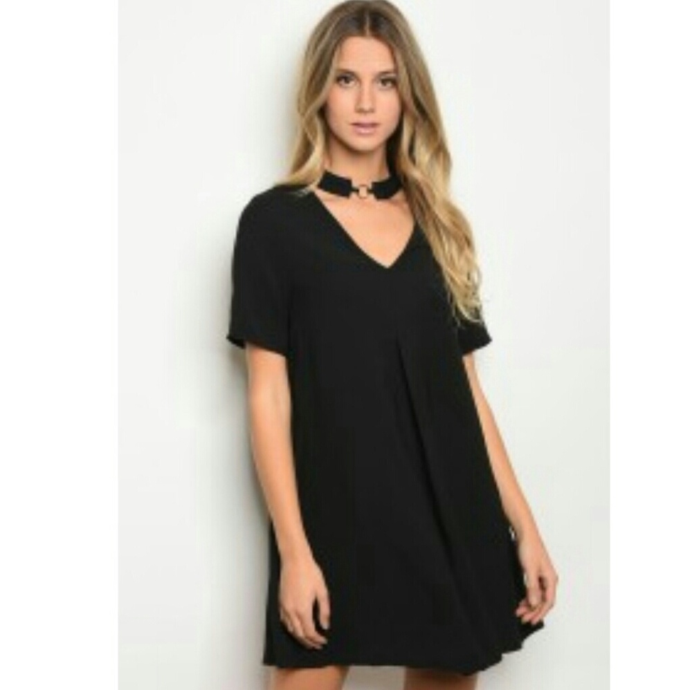 1 med.Left! 🎉HP🎉NWT Black choker dress!! - Picture 2 of 3