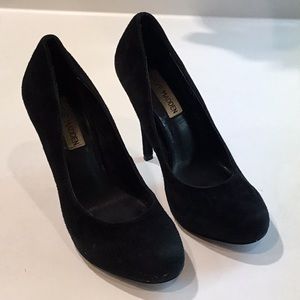 Steve Madden Black Suede Platform Stiletto Heels