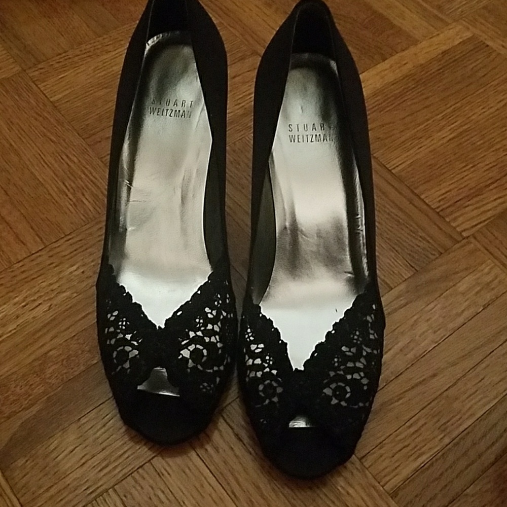 Stuart Weitzman Lace Bridal Shoes MINT CONDITION!!
