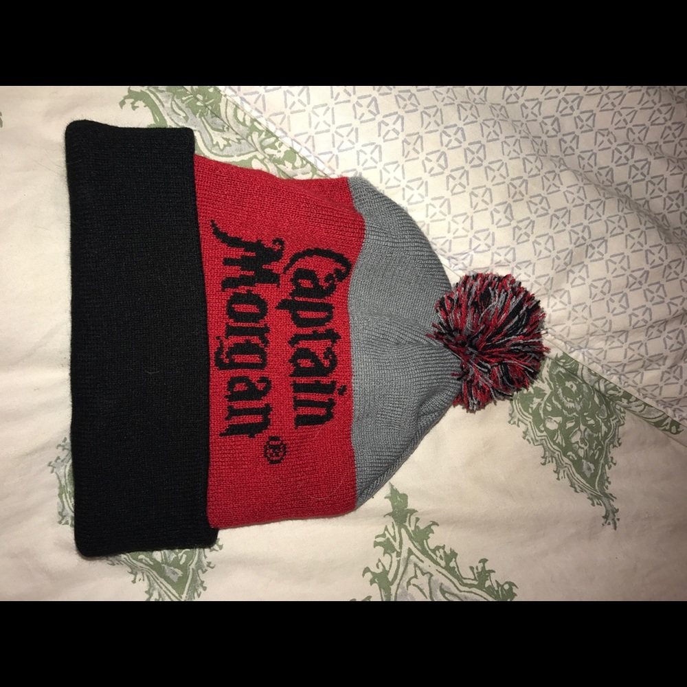 Captain Morgan beanie. Thick material.