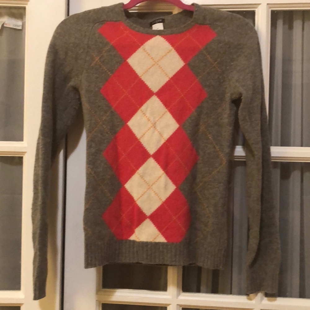 Jcrew Argyle Sweater - XS