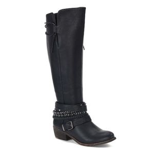 BNIB SO brand womens knee high black boots, sz 9