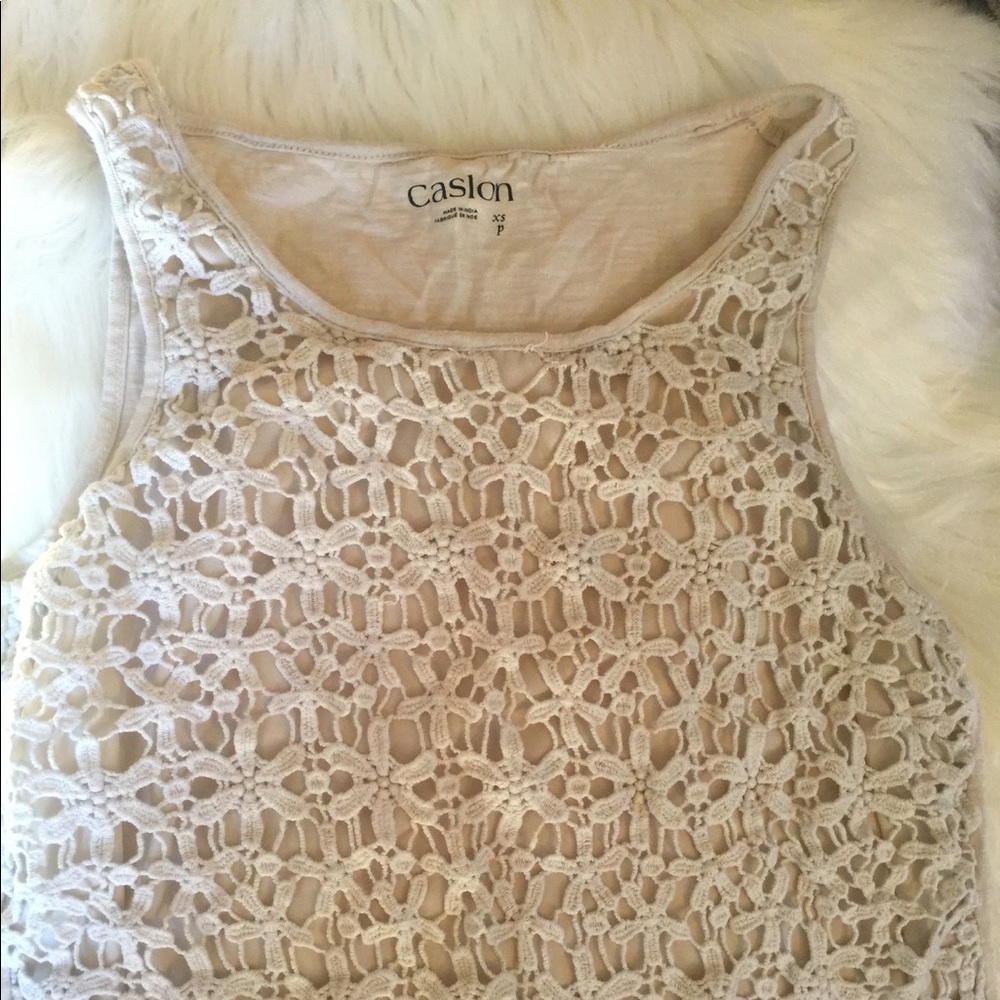 Caslon Cream Tank, xs