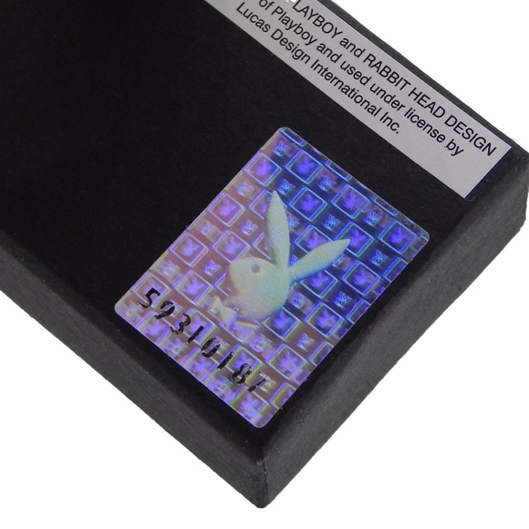 Playboy Necklace Pink Enamel Bunny Platinum Plated - Picture 7 of 8