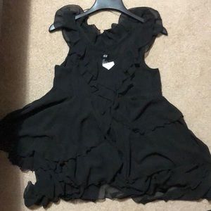 Black ruffled dress