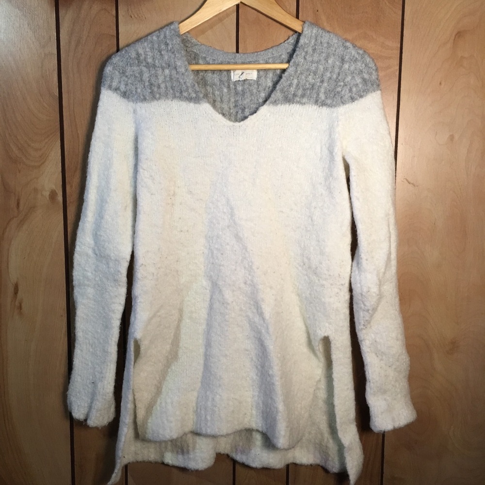 comfy two tone sweater