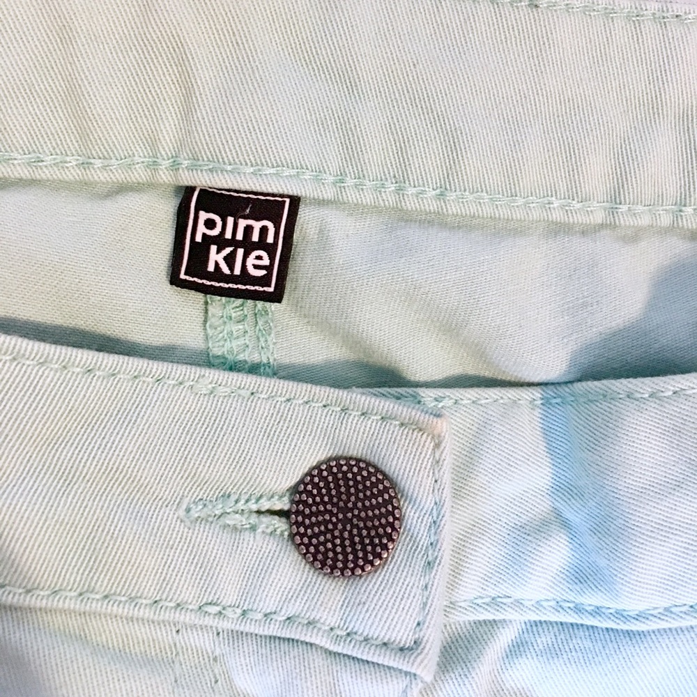 Mint Green jeans trapunto & articulated stitching - Picture 5 of 8