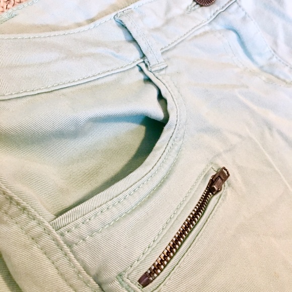 Mint Green jeans trapunto & articulated stitching - Picture 8 of 8