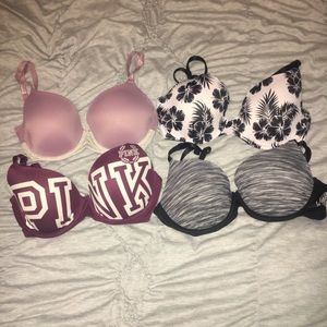 4 VS PINK BRAS SIZE 32DD