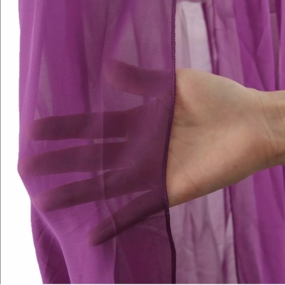 Sexy Purple Off the Shoulder Maternity Gown - Picture 2 of 3