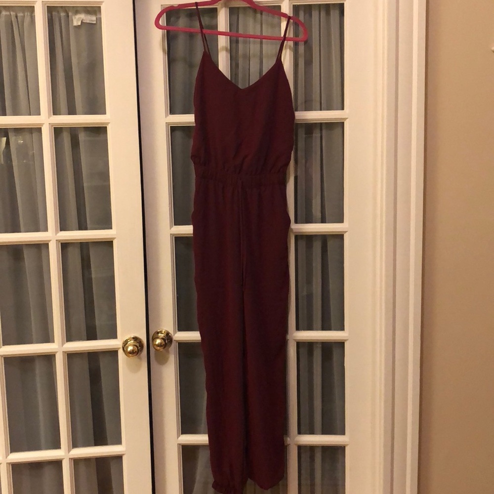 NWT Maroon Jumpsuit - S