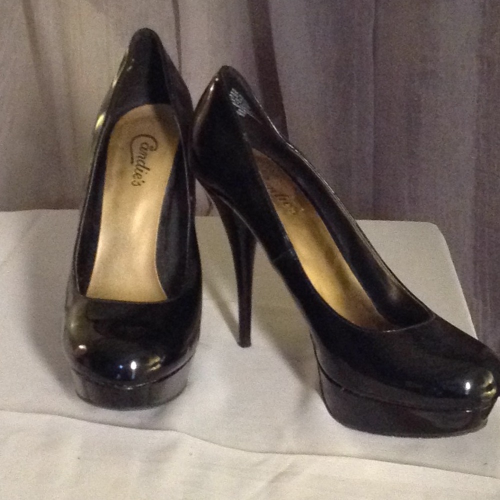 Black Patten Leather Pumps