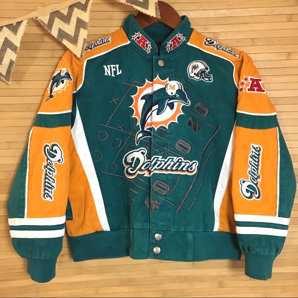 Miami Dolphins NFL Medium Twill Jacket Embroidered