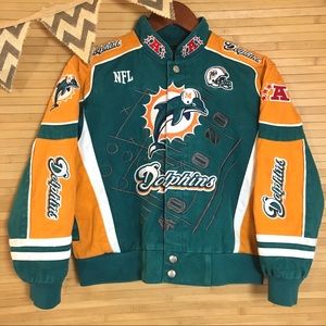 Miami Dolphins NFL Medium Twill Jacket Embroidered