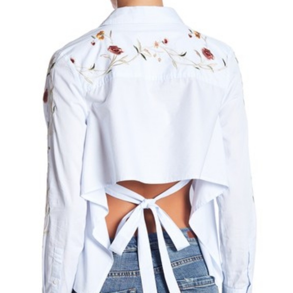 💕Last day SALE🛍💋In bloom embroidered shirt SZM