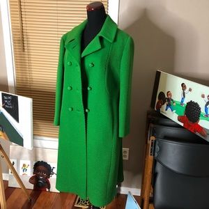 Vintage Swing Coat. Ribbed Green and Gorg!!!