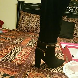 Black over knee boots